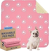 Vista 8 de PJYuCien Alfombra lavable para perro para corralito de juegos, 36”x 36”, almohadillas reutilizables para orina de cachorros a prueba de fugas