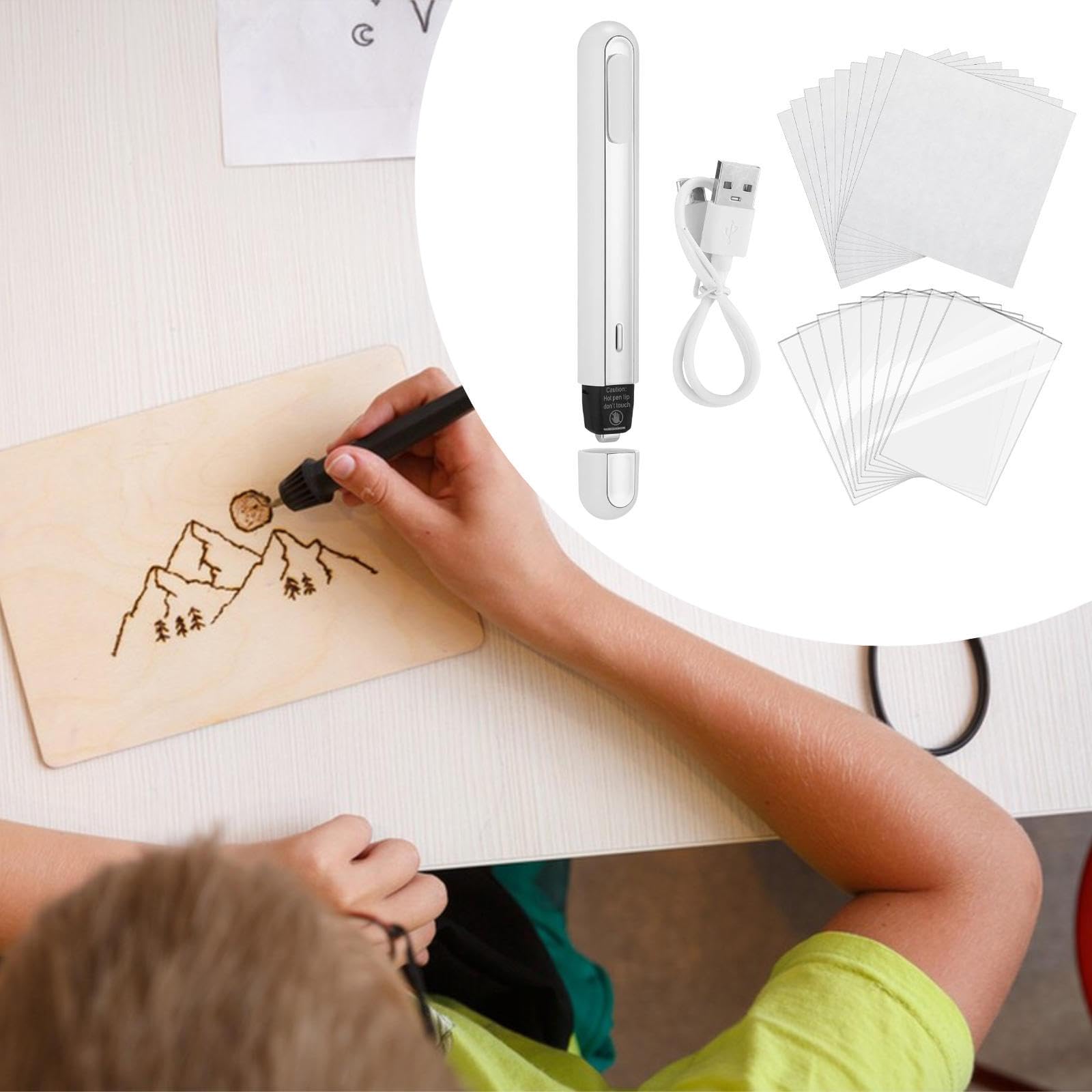 Set di 47 Pezzi per Levigare Le Carte, Set di Strumenti per La Cura Delle Carte, Trasparente, Penna a Caldo