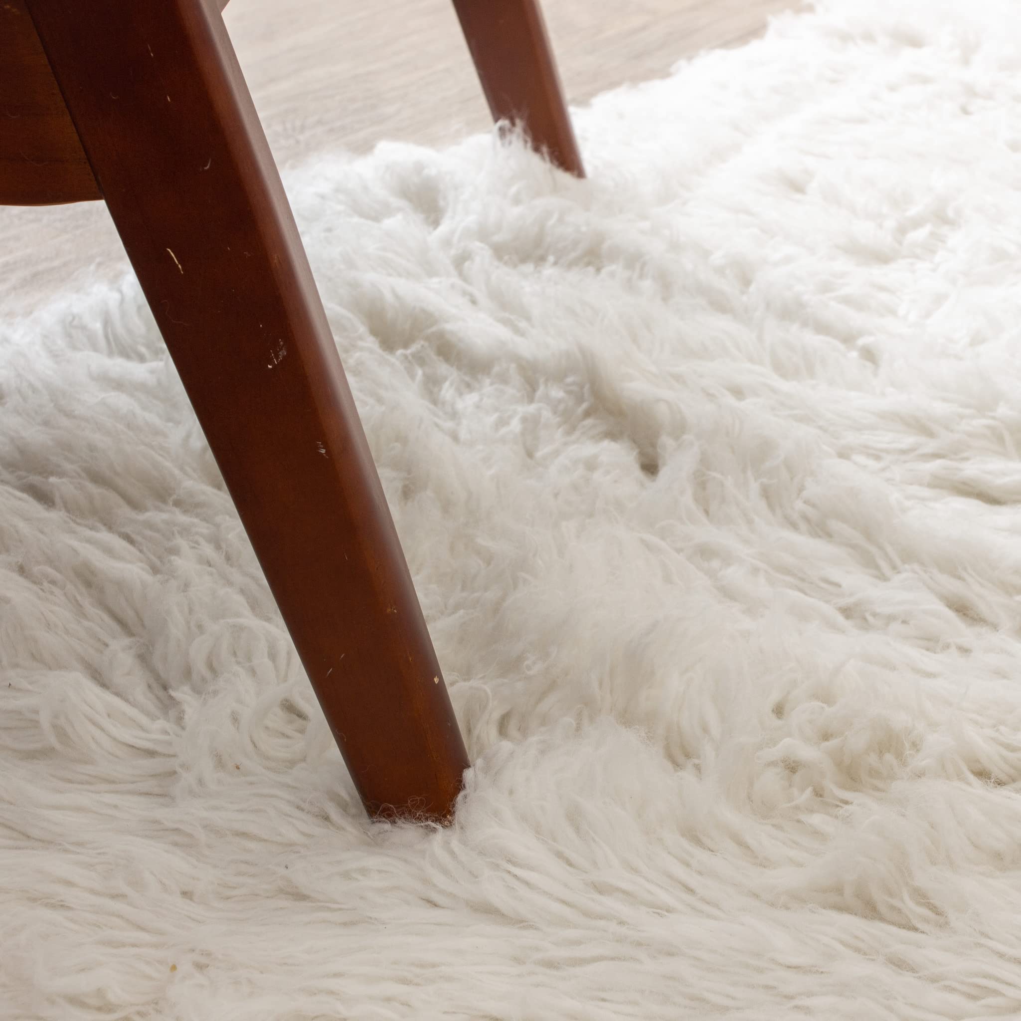Amazon｜Super Area Rugs オーガニック ウール ギリシャフロカティ