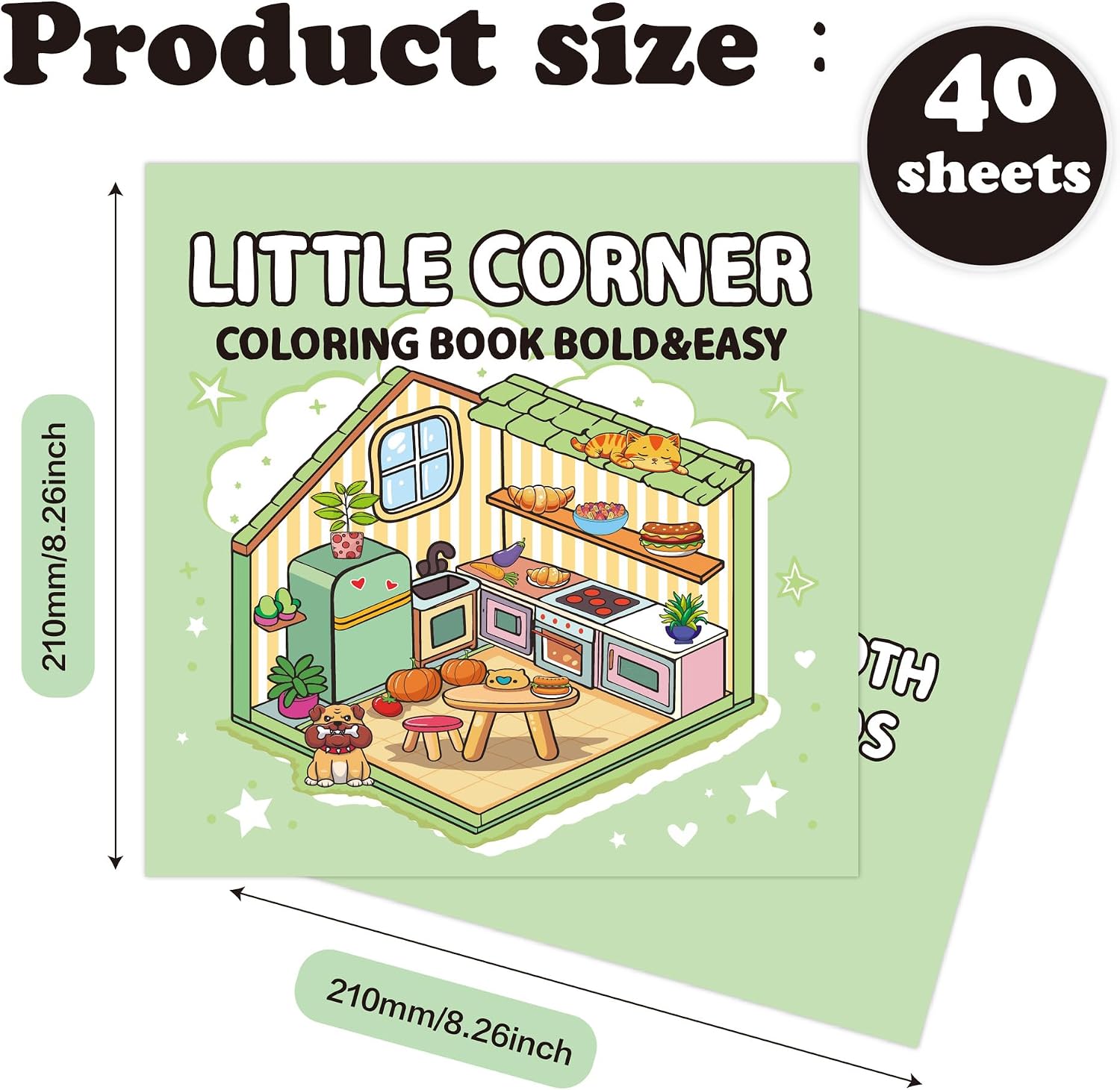 Little Corner: Coloring Book for Adults and Teens, Super Cute Designs of Cozy, Hygge Spaces for Relaxation image 2