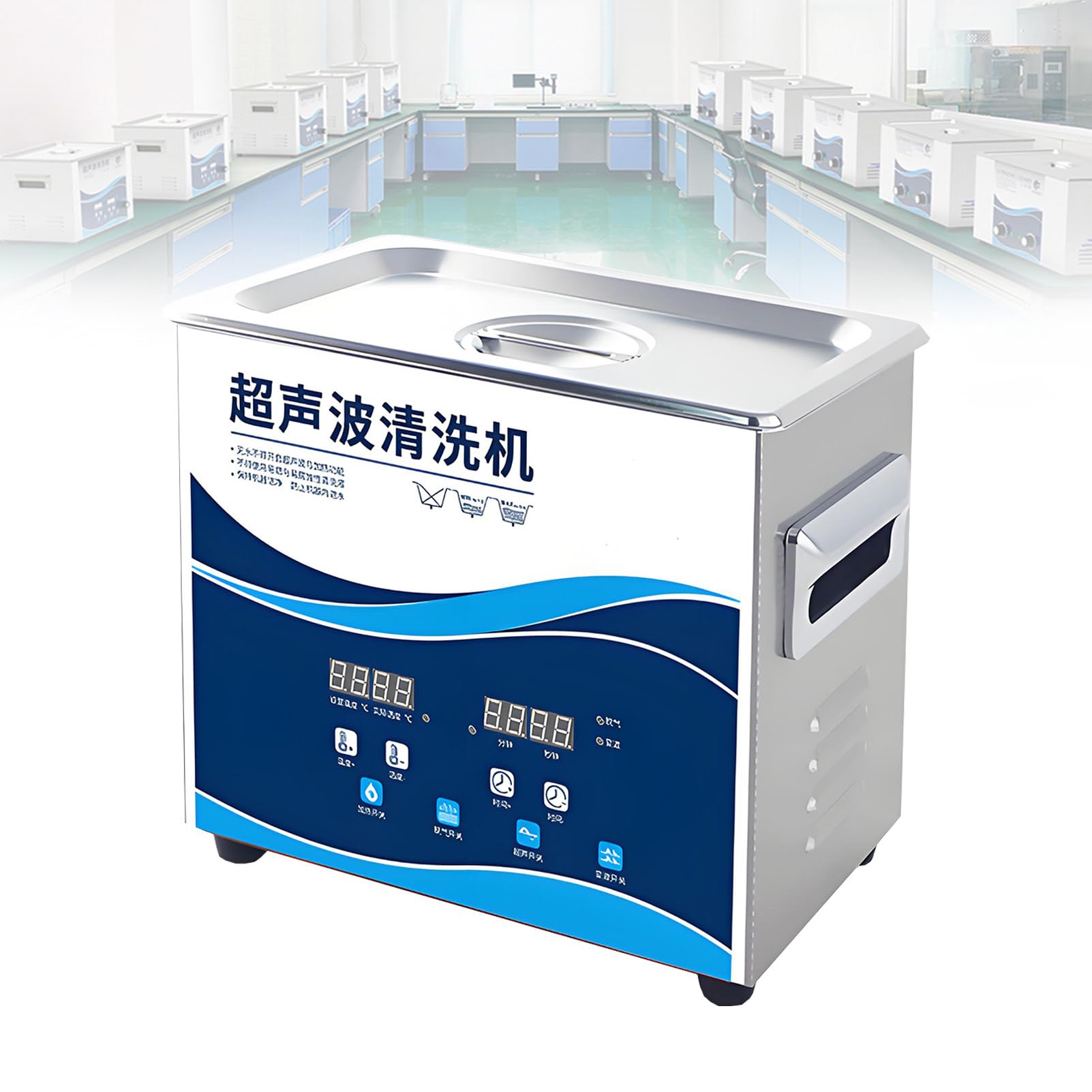 Limpiador Ultrasonidos Profesional de Acero Inoxidable Máquina de Ultrasonido con Temporizador Digital Temperatura Ajustable para Herramientas de Laboratorio Carburador 303-3.2L