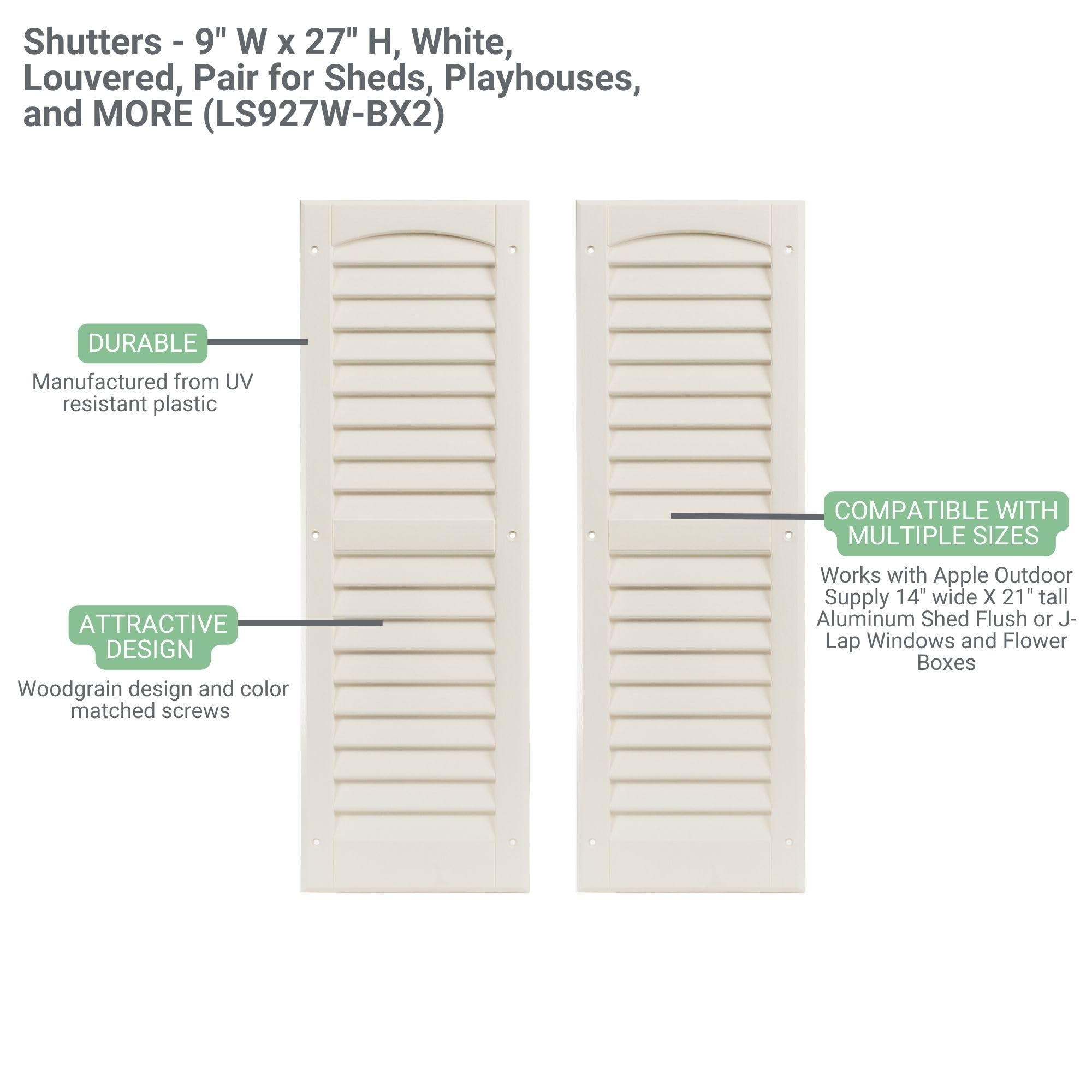 Shed Shutters Louvered 9