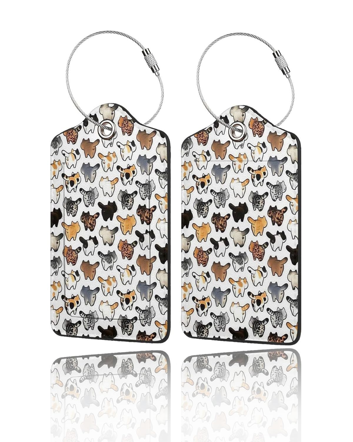 2 Pack Luggage Tags for Suitcases, Travel ID Tags with Privacy Cover, Stainless Steel Loops & Address Card – Cruise Essentials for Women Men Kids Boys