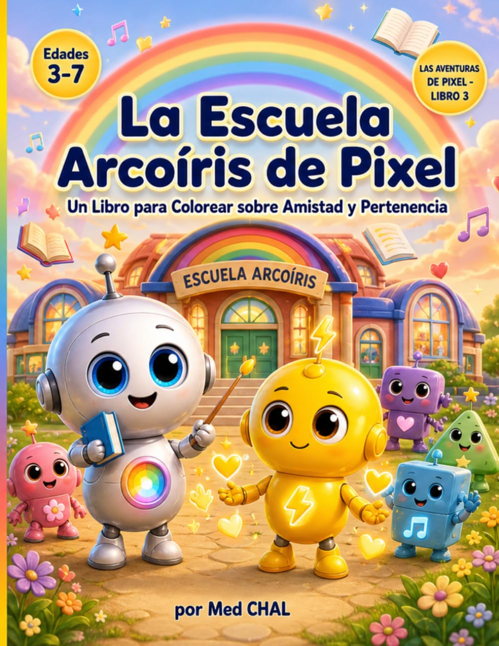 La Escuela Arcoíris de Pixel: Un Libro para Colorear sobre Amistad y Pertenencia | Aventura Divertida de Leer y Colorear para Niños de 3-7 Años (Las Aventuras de Pixel)