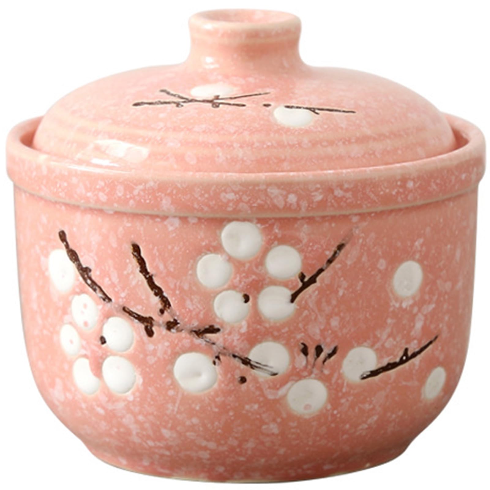 VHJdtE Ceramic stew pots, Saucepans Stew with Lid(Pink)