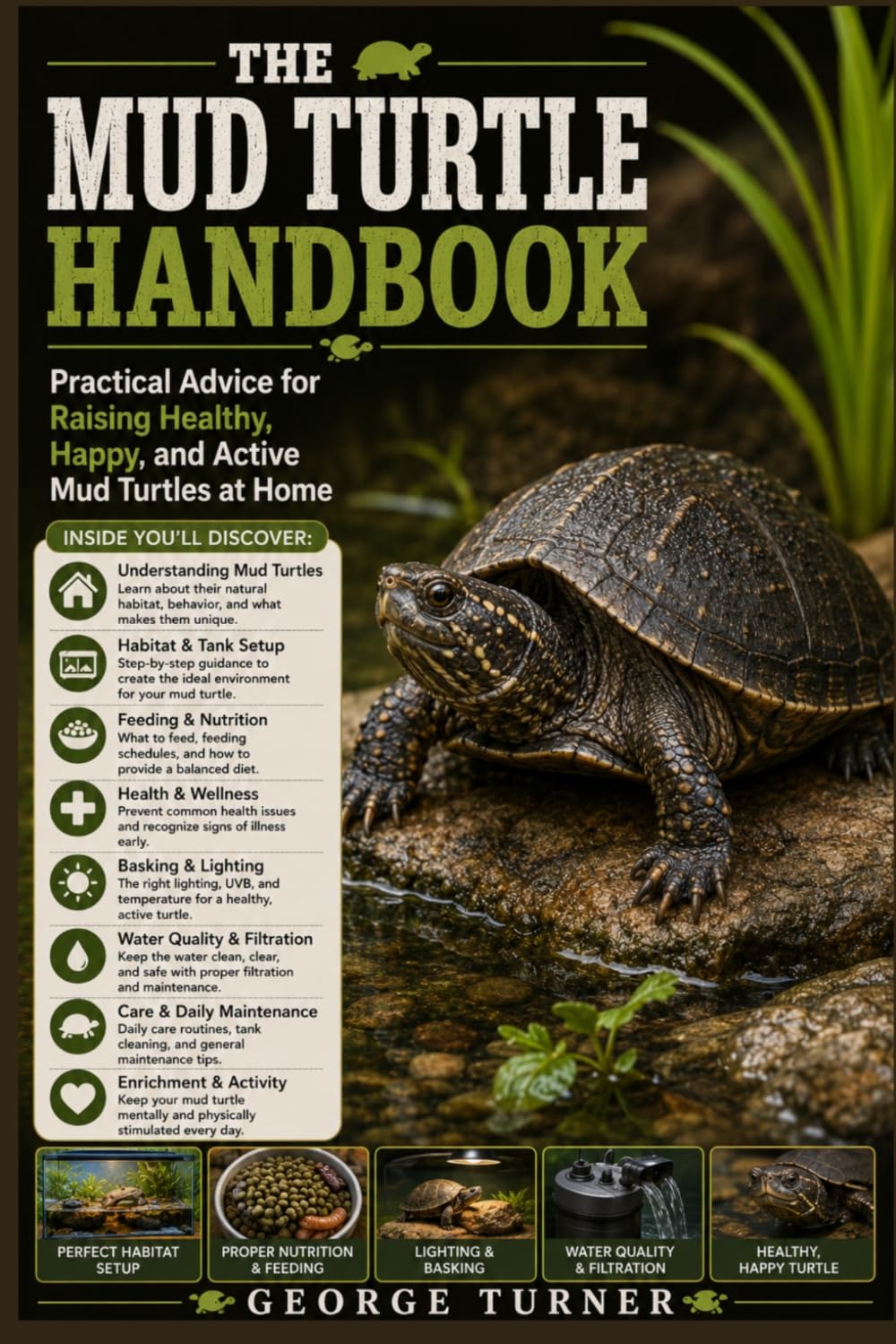 The Mud Turtle Handbook: Practical Advice for Raising Healthy, Happy, and Active Mud Turtles at Home