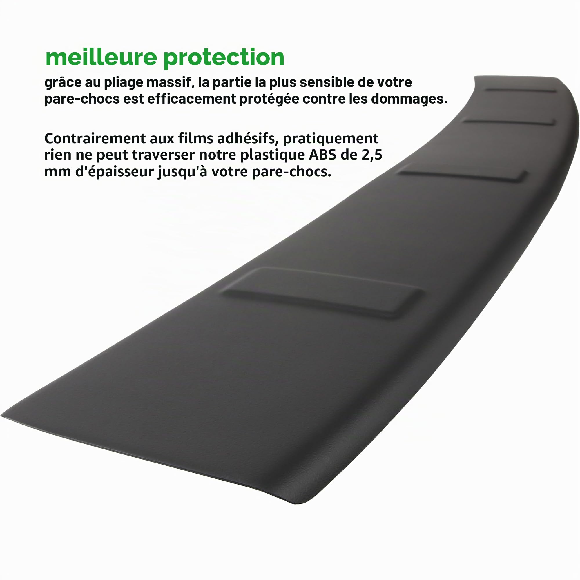 RECAMBO CT-ABS-18 Protection de seuil de coffre Arrière noir
