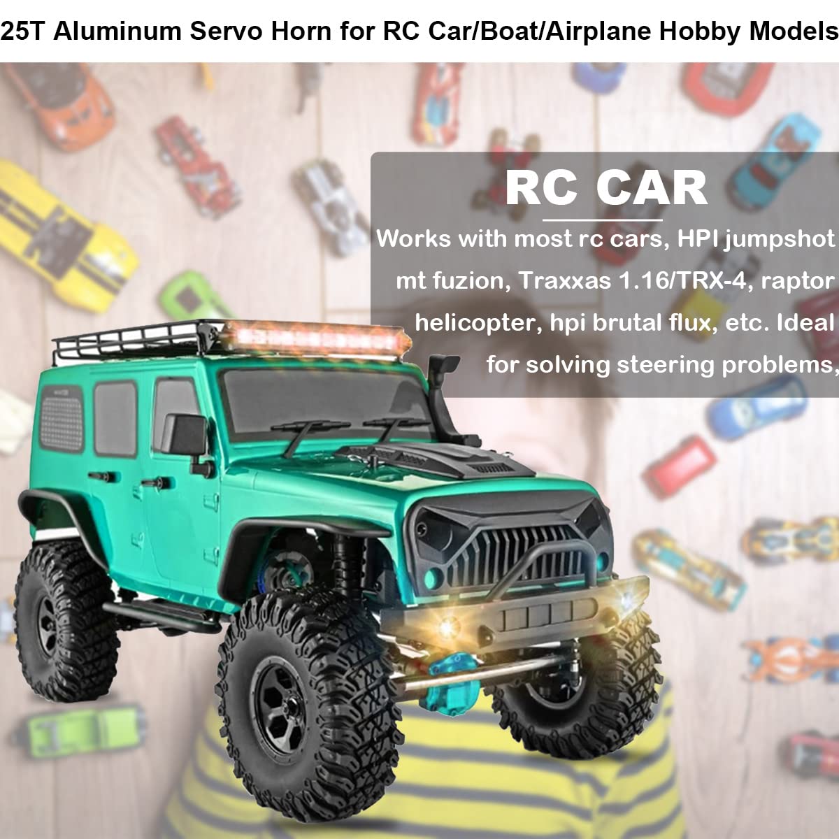 8PCS Colorful 25T Servo Horn Set – Fits Wltoys A949, A959, A969 RC Cars & Models - View #12