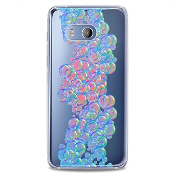 TPU Case Replacement for HTC Desire U20 5G 19 Plus U19e U11 Life 12S Ultra x10 Abstract Bubbles Clear Woman Child Print Pink Design Cute Girly Art Soft Slim fit Cute Gentle Flexible Silicone