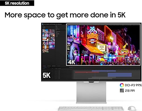 Miniatura 6 de Samsung Monitor de computadora ViewFinity serie S9 5K de 27 pulgadas, Thunderbolt 4, DisplayPort, pantalla mate, cámara Slimfit 4K, diseño delgado