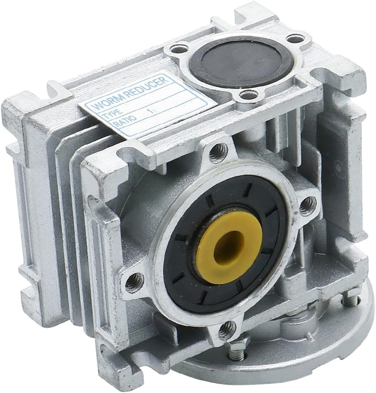 Worm Gearbox NMRV030 Worm Gearbox 0.35" 9mm Bore 4.72" 120mm OD 56B5 Flange For 60W 90W Multiple Ratios(Ratio 50 to 1)