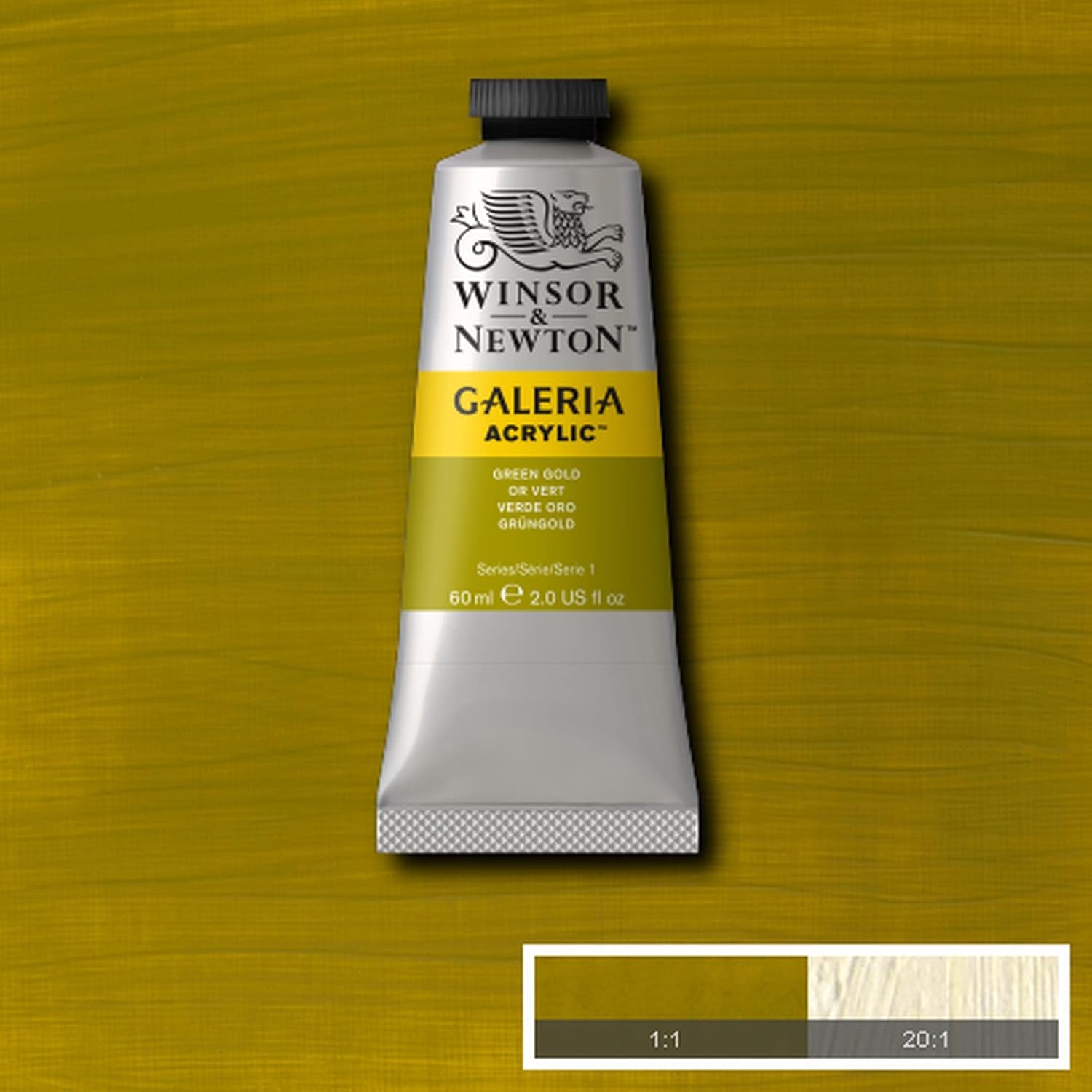 Winsor & Newton Galeria Acrylic Color, 60ml (2-oz) Tube, Green Gold