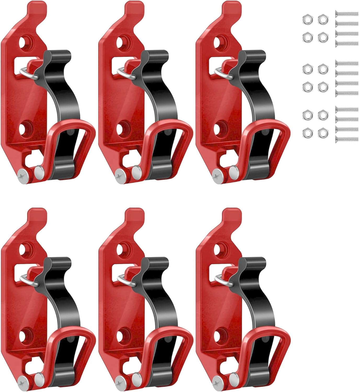 6 PCS Shovel Holder for Truck, Shovel Mount for Roof Rack, Wall Mount Cargo Management Racket Kit, Shovel Quick Fixing Clamp for Trailer, Truck