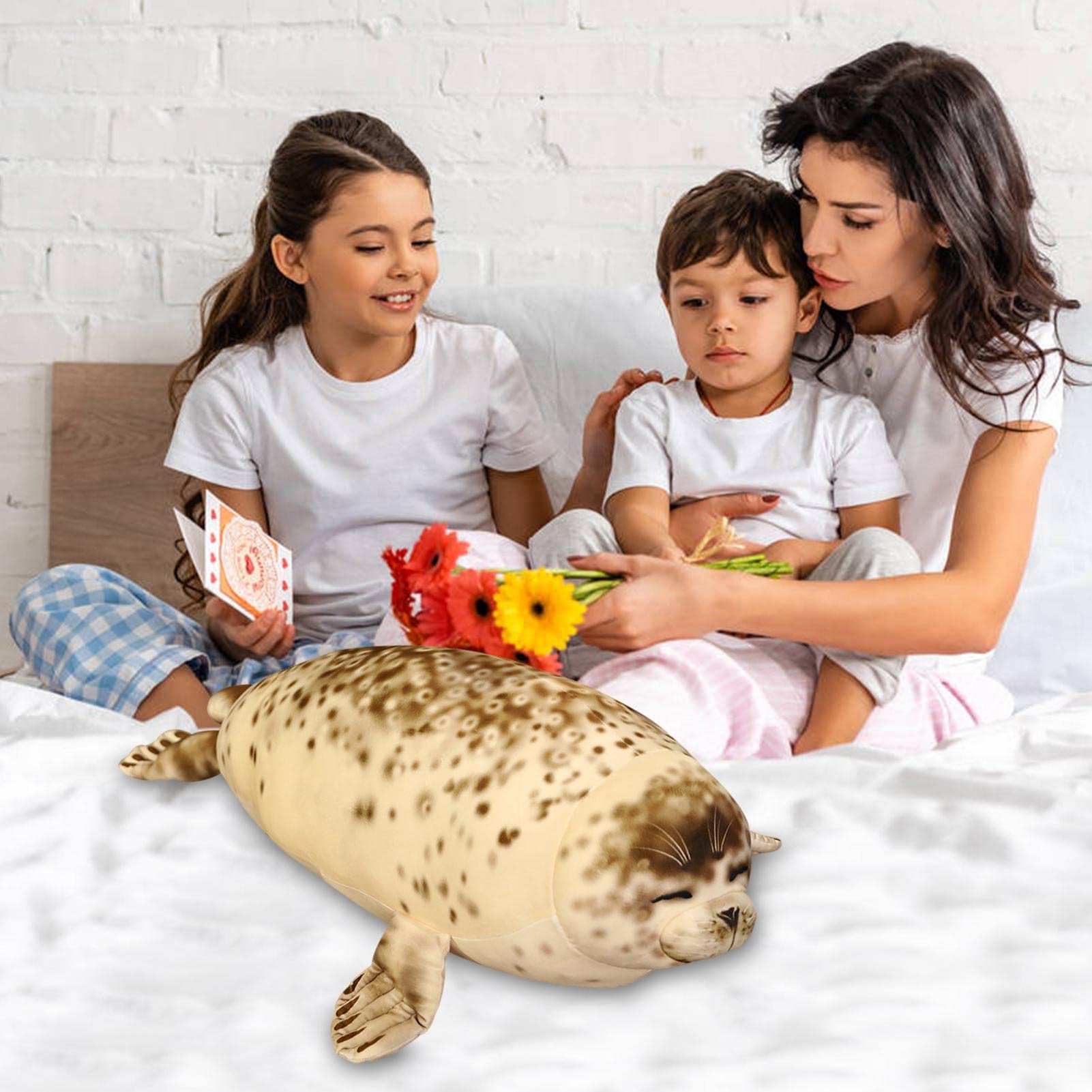Almohada de Foca - Algodón PP, 50x45x35cm, Almohada de Felpa Suave, Animal de Peluche | de Peluche Chubby Design Comfort Seal, Lindo cojín de Animal Almohada de Foca - Algodón PP, 50x45x35cm, Almohada de Felpa Suave, Animal de Peluche | de Peluche Chubby Design Comfort Seal, Lindo cojín de Animal