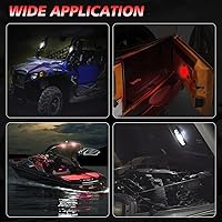 Vista 6 de Luz de cúpula UTV, montaje en barra enrollable universal, luz interior UTV, luces de jaula de rollo para Polaris RZR Can Am Pioneer Talon, Yamaha