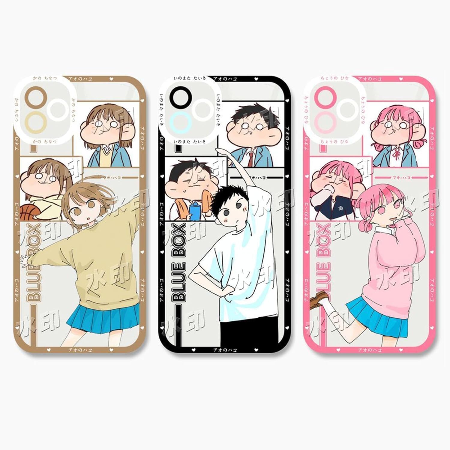 Amazon.co.jp: アオのハコ スマホケース 猪股大喜 鹿野千夏 蝶野雛保護