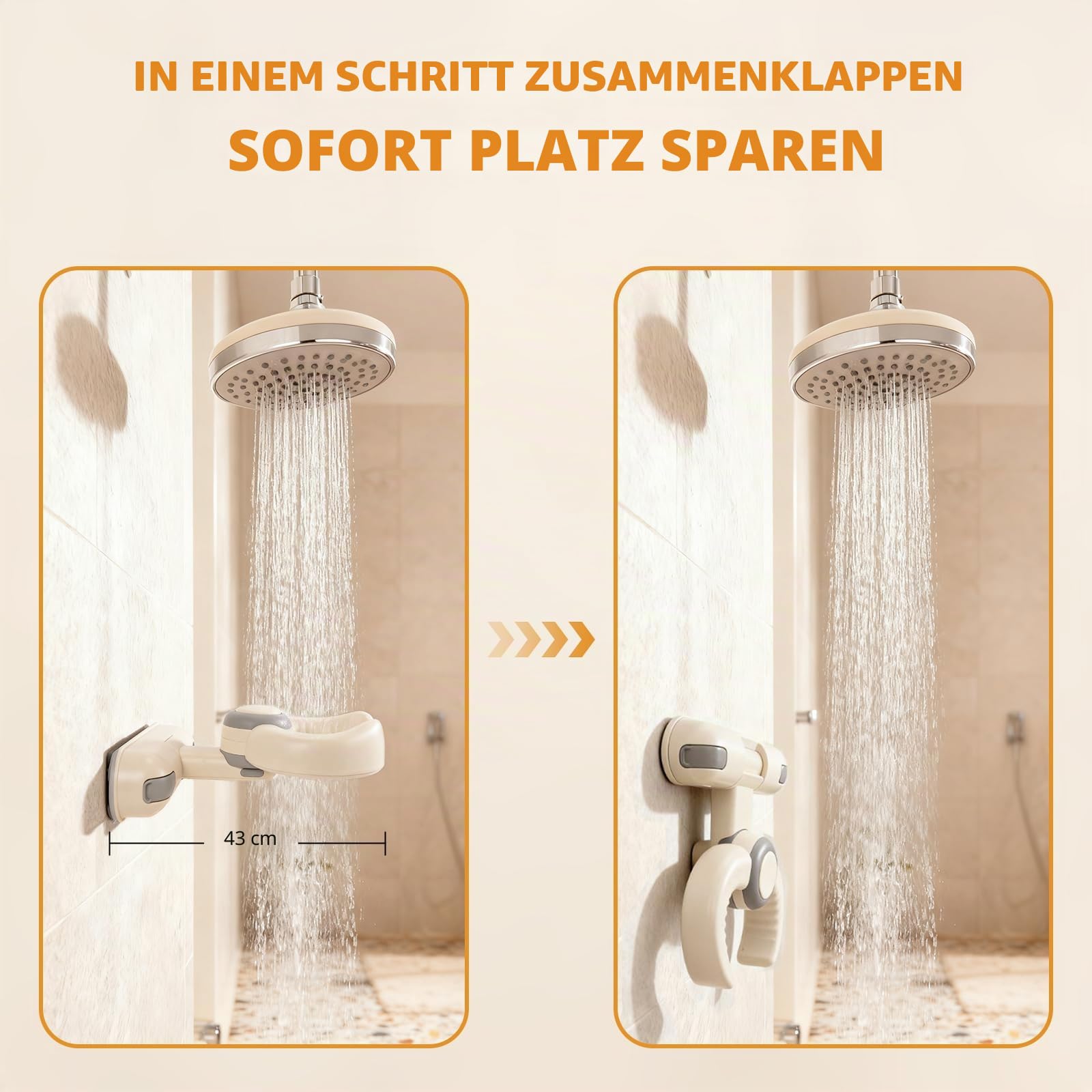 Baby Dusche Ständer,Höhenverstellung,Faltbar Baby Shower Stand Support,Stehender DuschstäNder, Shower Support für Kinder Im Alter 6-36 Monaten,zum Baden, Windelwechseln