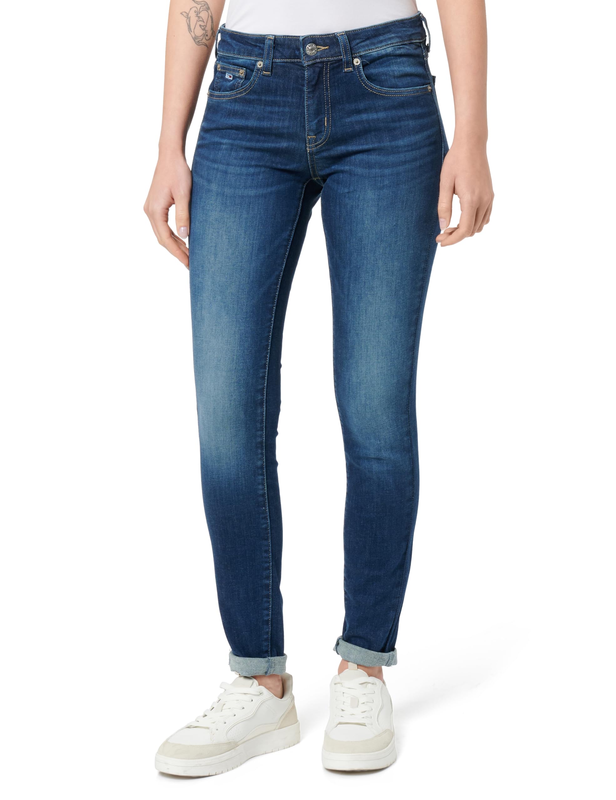 Tommy Jeans Damenjeans Skinny-fit Low Waist Skinny Denim Dark1