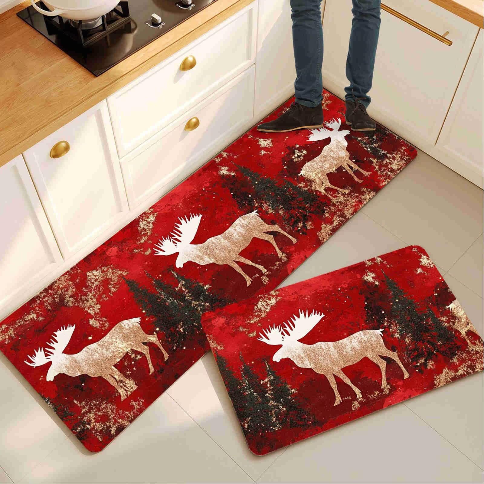 Alfombra de cocina lavable de 2 piezas para suelo y pasillo de 40x60 y 40x120 cm