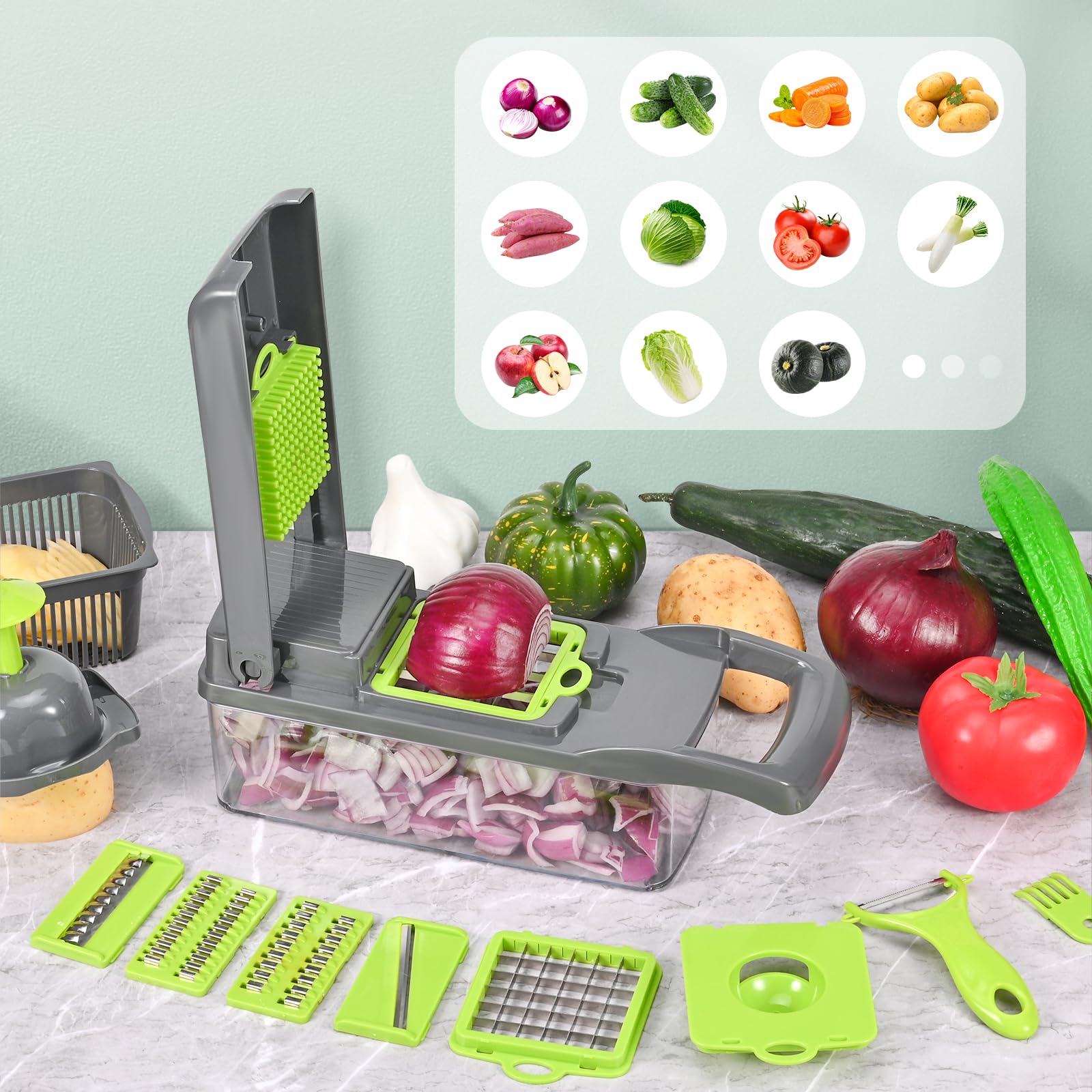 Combisteel GROENTESNIJDER MET 5 MESSEN - uw specialist in horeca apparatuur, koelcellen, vriescellen