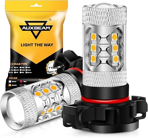 Auxbeam - Bombilla LED para luces de señal, giro, freno, estacionamiento, trasera, DRL y antiniebla (2 unidades)