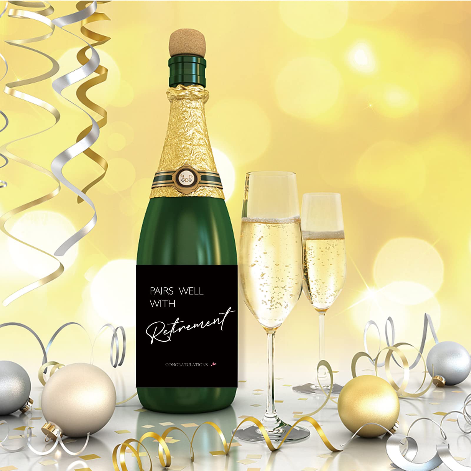4 Étiquettes 'Aaron Adoré' Pour Bouteille De Vin - Cadeau Humoristique Pour Départ, Anniversaire, Retraite
