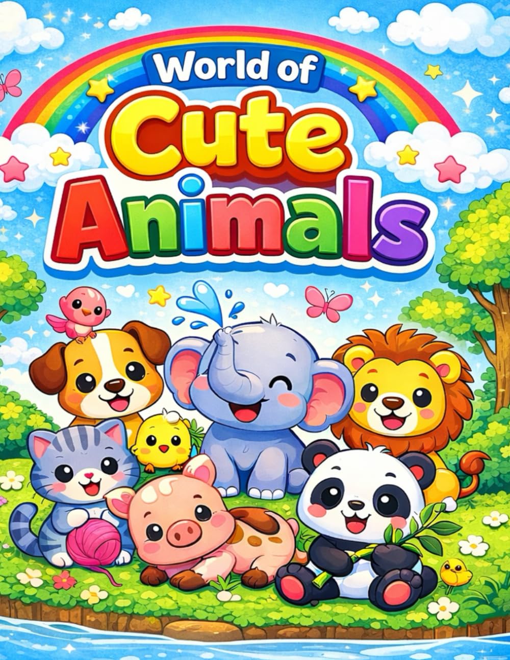 World of Cute Animals: 30 fun and easy drawings for children aged 3 to 7.