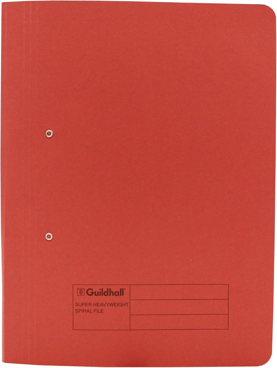 Exacompta Guildhall Spiral File, 355 x 250 mm, 420 GSM, Foolscap - Red, Pack of 25