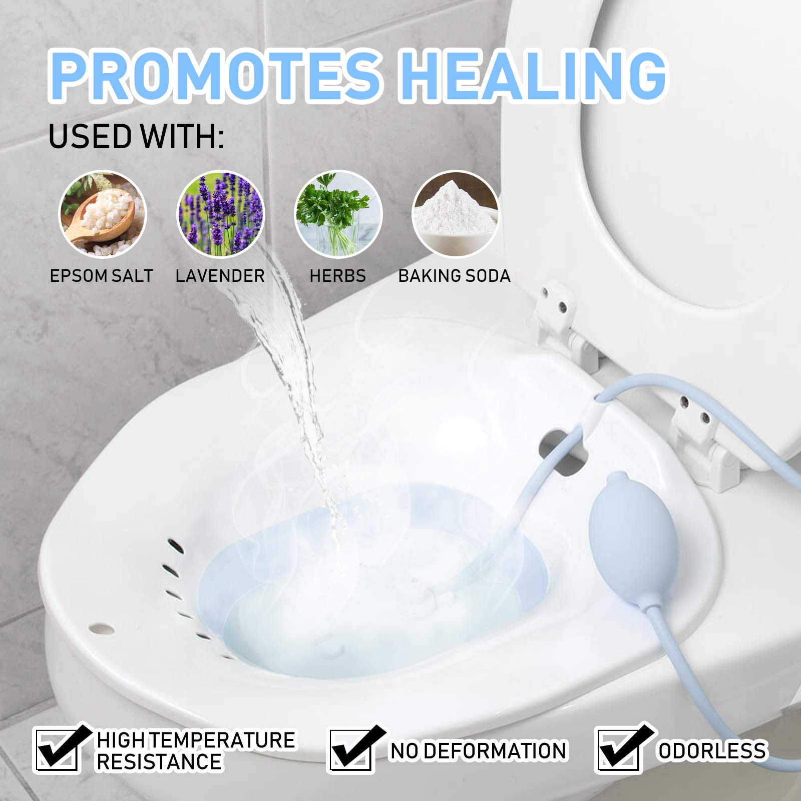Buy Sitz Bath for Hemorrhoids, Foldable Design Postpartum Care Basin
