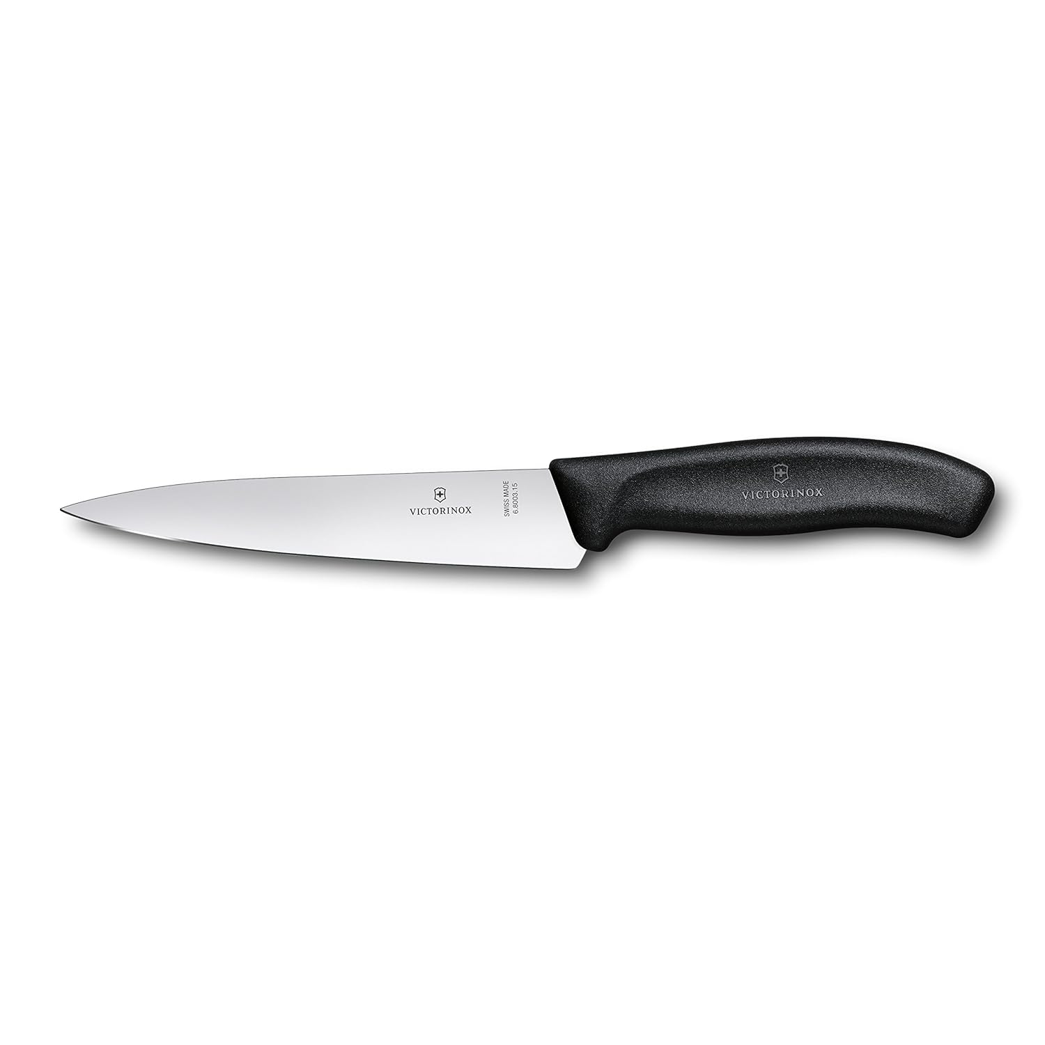 Victorinox Black Swiss Classic Chef's 6" Straight Blade 1½" width at handle, 6 Inch Victorinox Black Swiss Classic Chef's 6" Straight Blade 1½" width at handle, 6 Inch