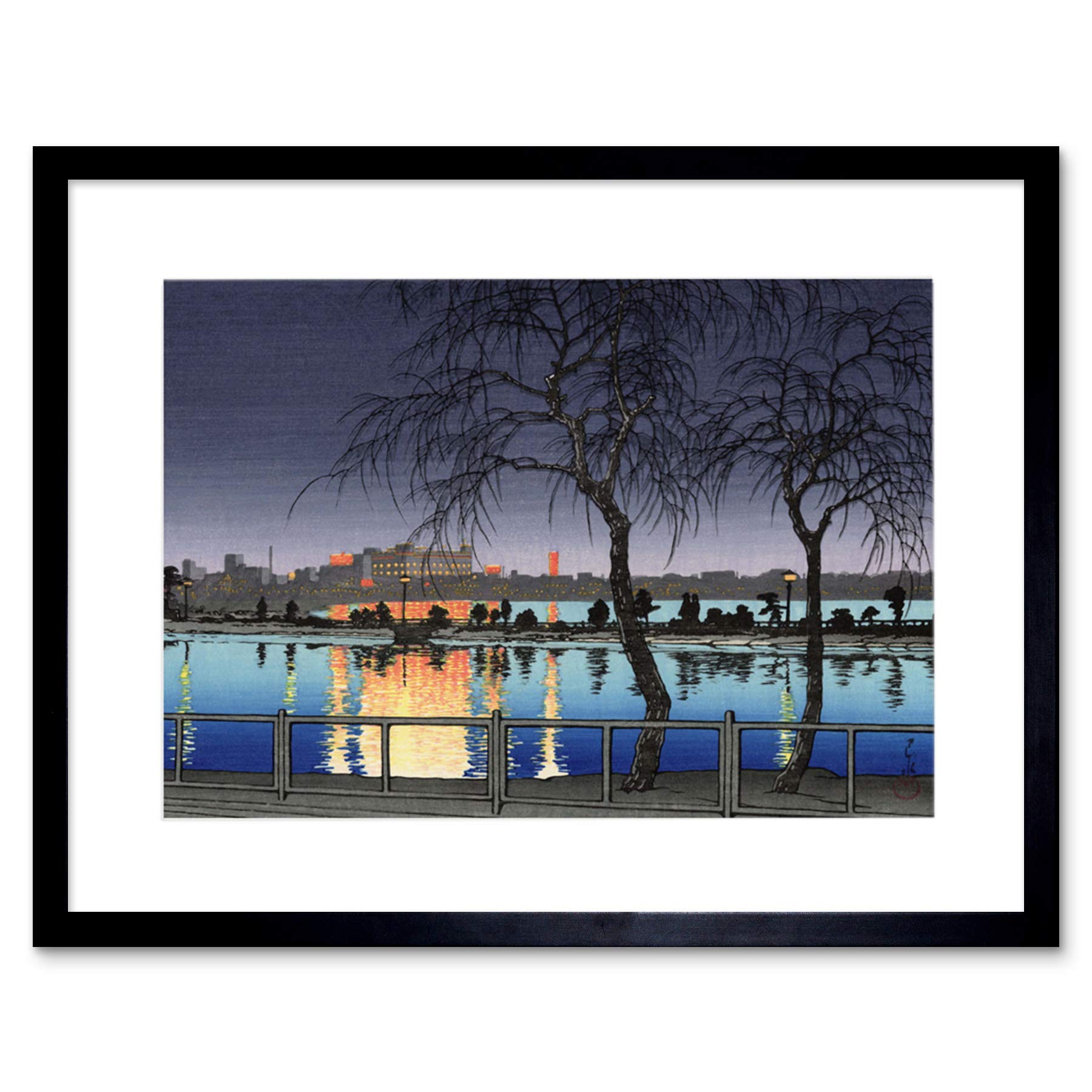Wee Blue Coo Cultural Landscape Japan Shinobazu Kawase Hasui Framed Wall Art Print
