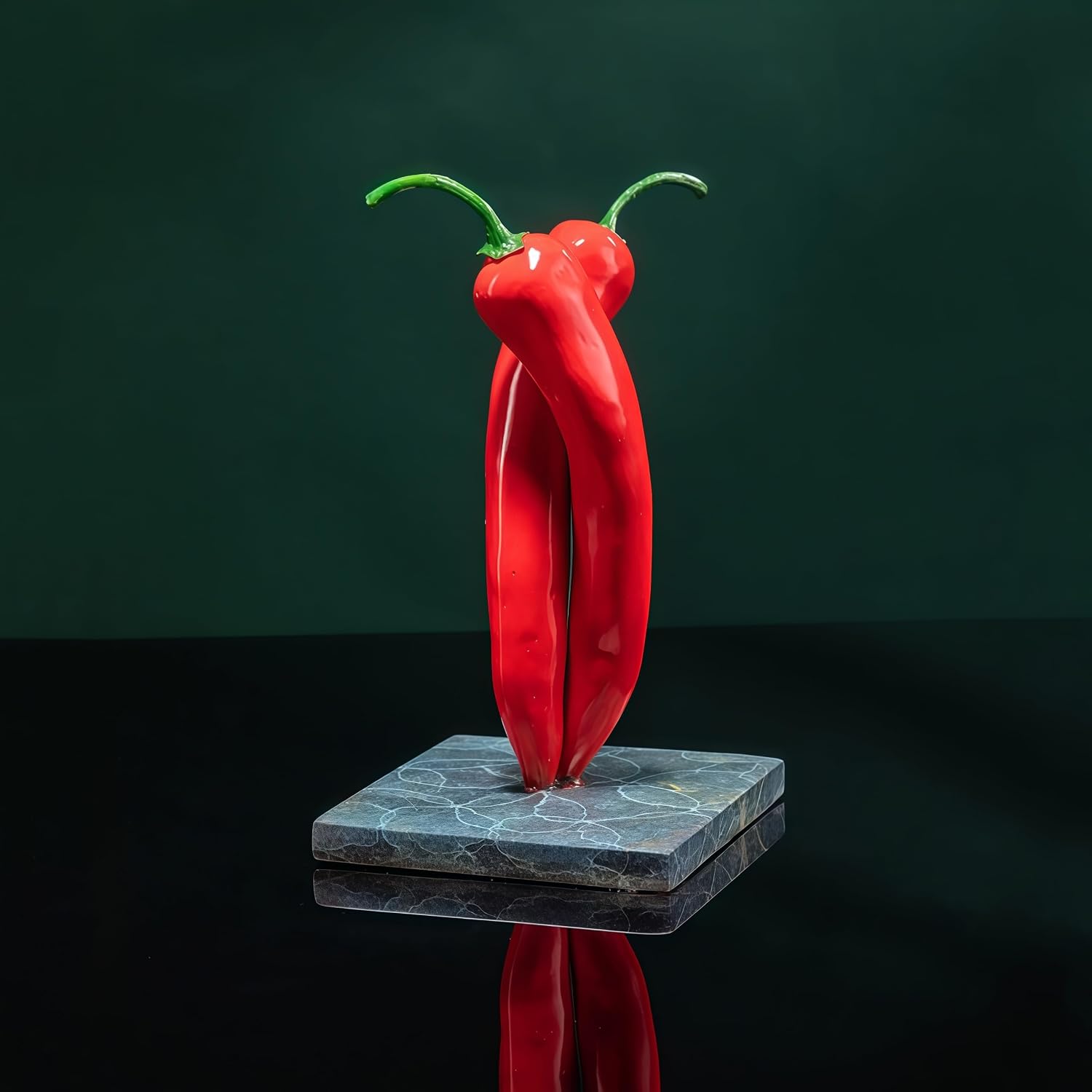 Top Brass Artificial Chilli, Fake Faux Chilli, Artificial Vegetable, Fake Faux Vegetable, Feng Shui Decor & Gifts for Home, Feng Shui Statue, Chinese New Year Decoration, Chinese Decor & Gifts