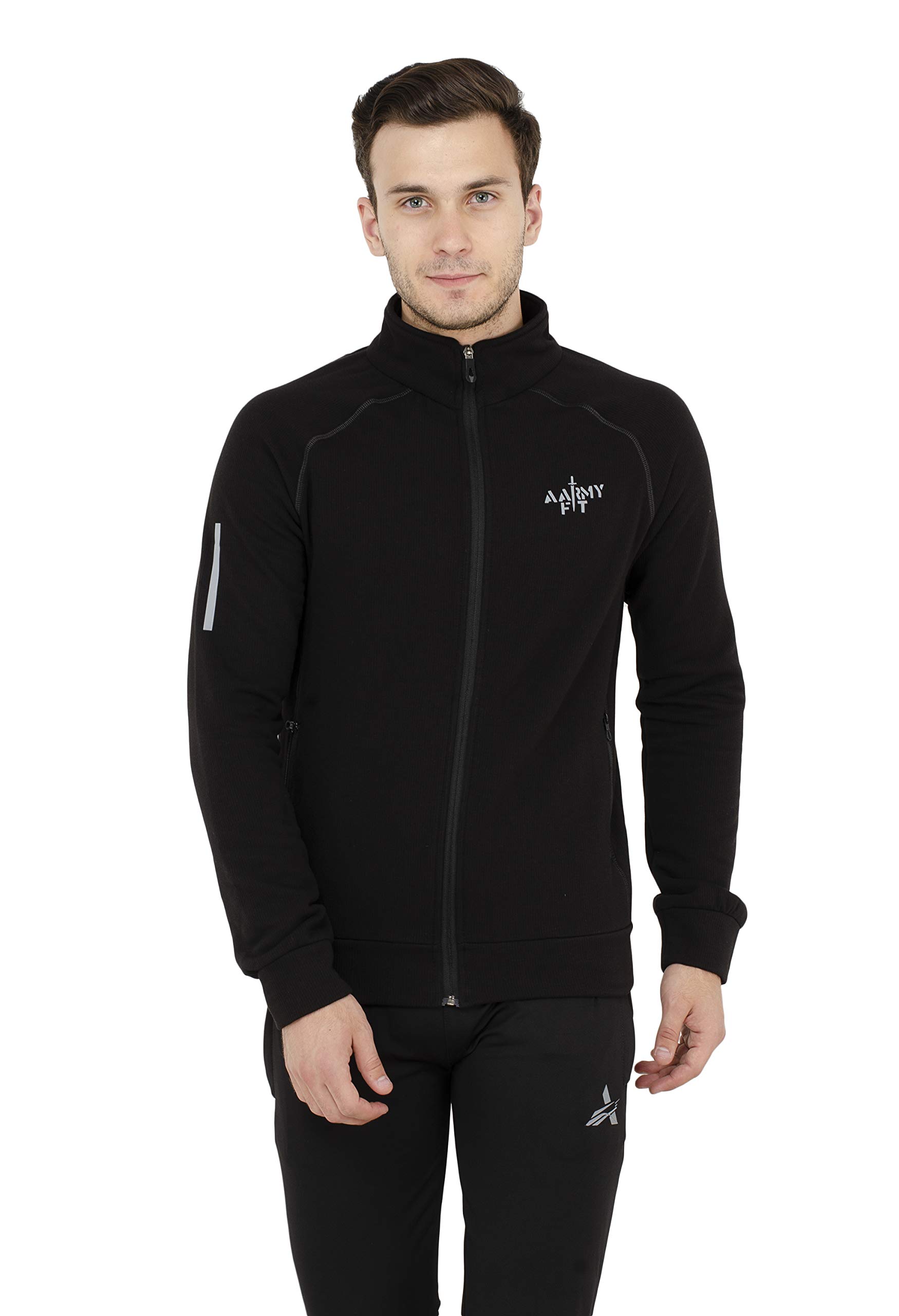 Men's Solid Biker Jacket