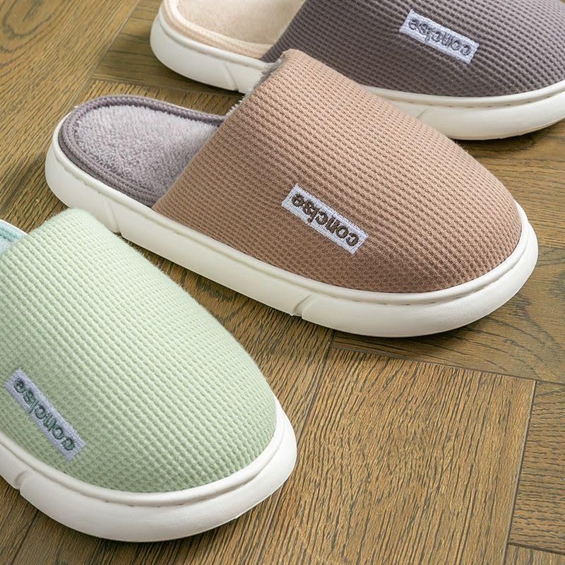 Image of DRUNKEN Slippers For Women Winter Sandals Casual Flats Home Footwear Man Girls Sliders Flip Flops Chappals Ladies Clogs Sleeper Slides Stylish Ortho Soft