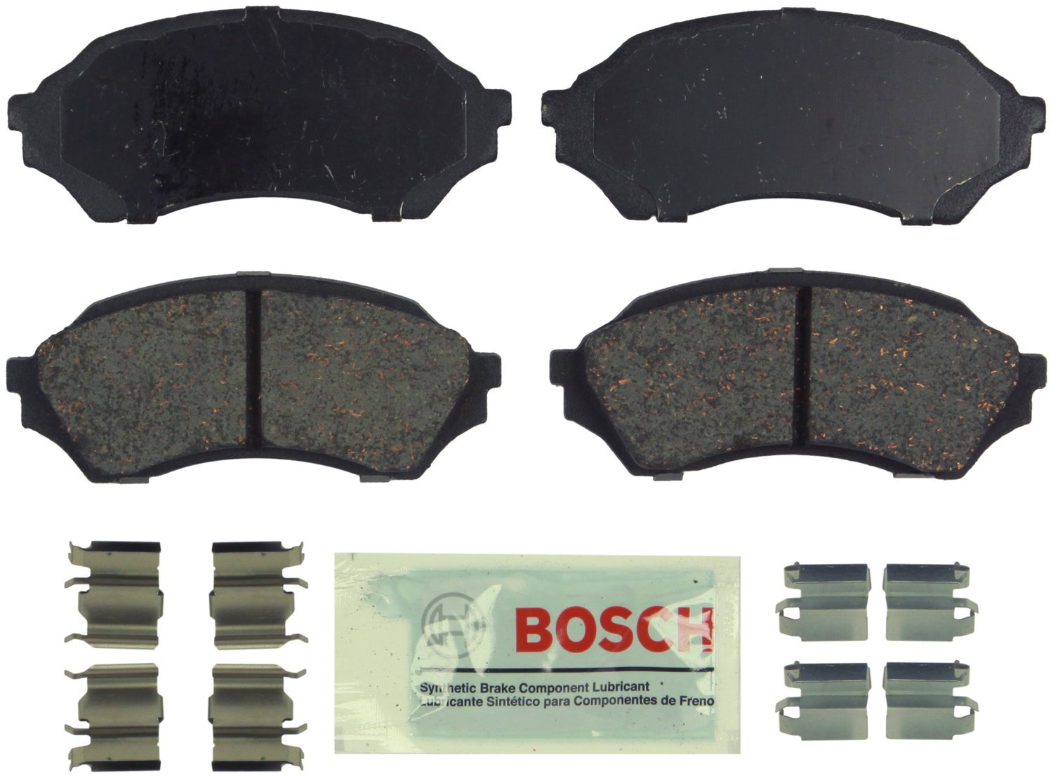 Bosch BE1324H Blue Disc Brake Pad Set with Hardware - FRONT — view 65