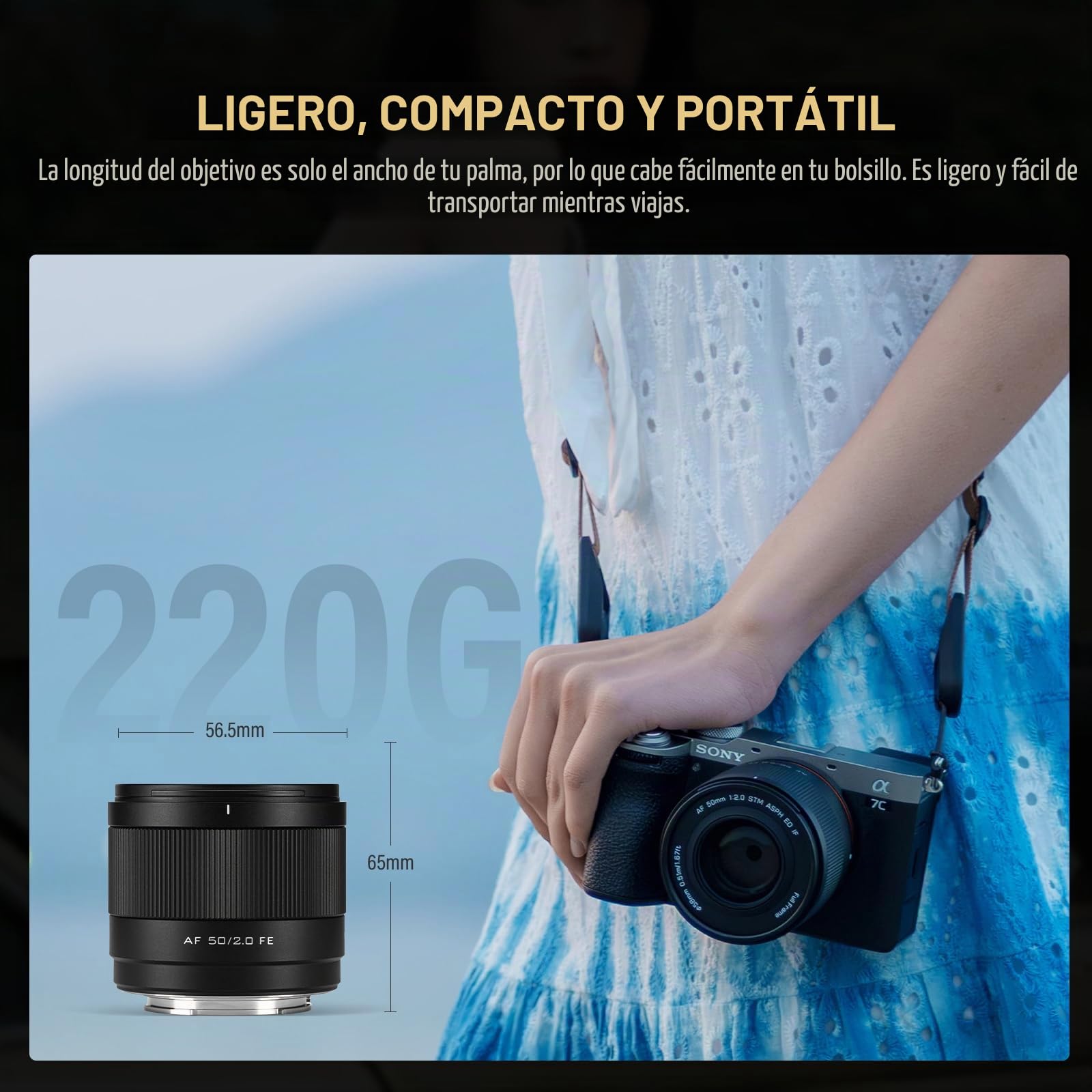 VILTROX 50mm F2.0 Full Frame Autofocus Objectifs pour appareil Photo Sony E Mount Camera Lenses FE Compatible Avec Sony a7 a7C a7III a7RIII a7RIV a7RV a9 a6100 a6400 a6700(Black)