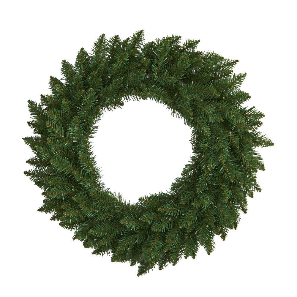 B&Q -  55Cm Imperial Pine Wreath Christmas Fireplaces Stairs Decoration With Non Pre-LitPlain Green