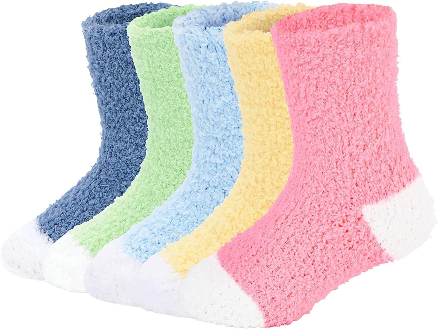 American Trends Kids Fuzzy Socks Toddler Girls Warm Socks Winter Cozy Fluffy Socks Christmas Slipper Socks