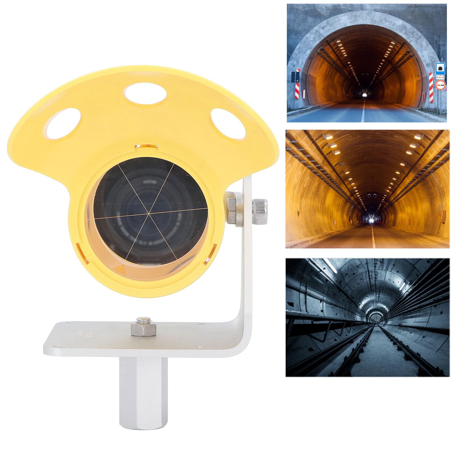Syrisora ​​Arpentage Prisme Set K9 Verre Prisme Réflecteur avec Haute Précision et Capuchon de Protection pour Total Station