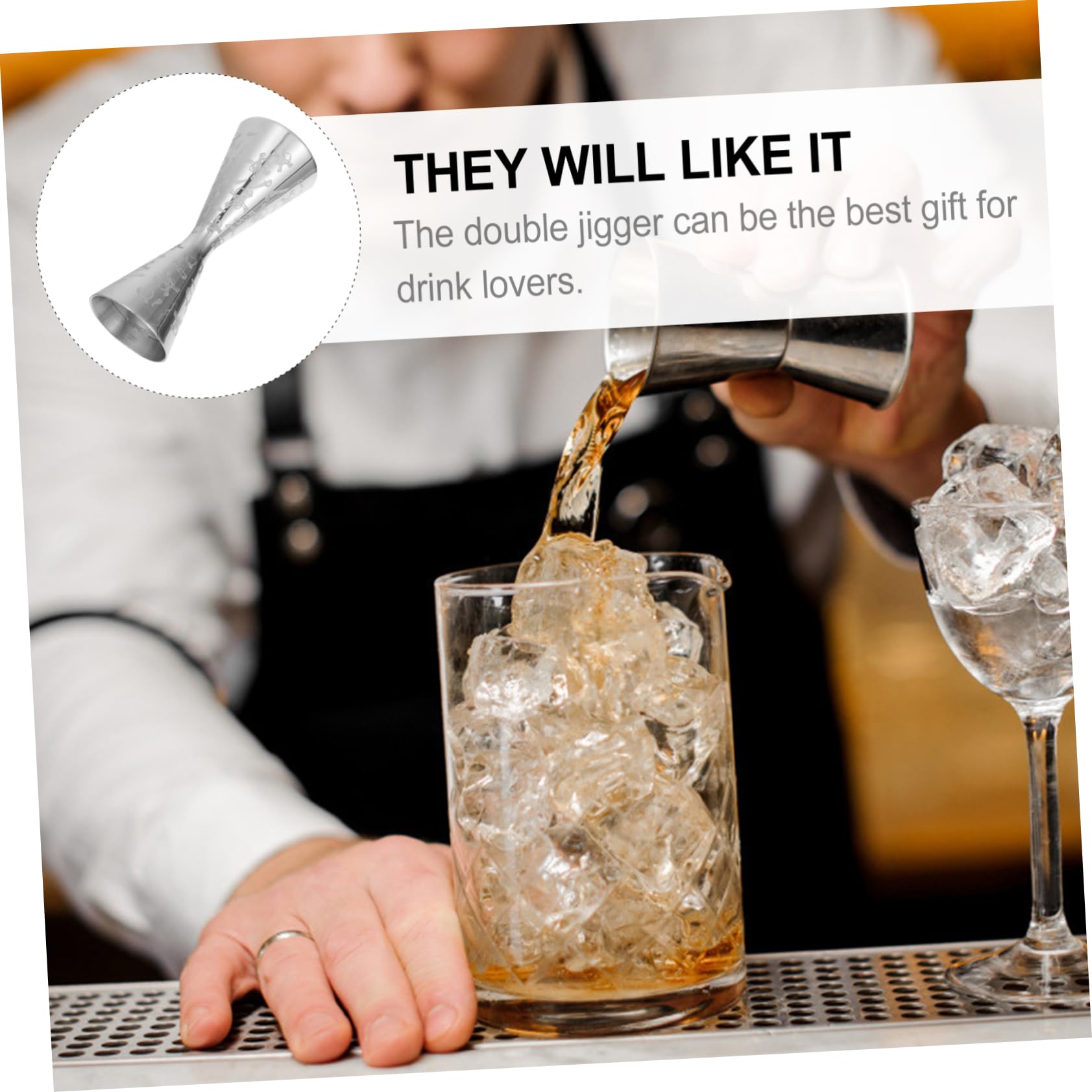 Misuratore per Cocktail in Acciaio Inossidabile da 30ml e 45ml Costruzione Robusta e Antiruggine per Uso in Bar e Casa