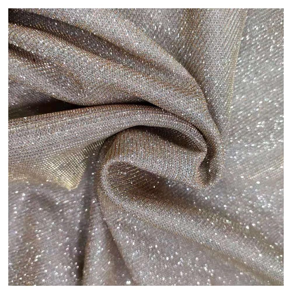 Tela de punto con purpurina, 3 m, venta por metros, purpurina en polvo, tela decorativa para coser, cinta decorativa para manualidades, costura, ropa, vestidos de boda, decoración, 145 cm de