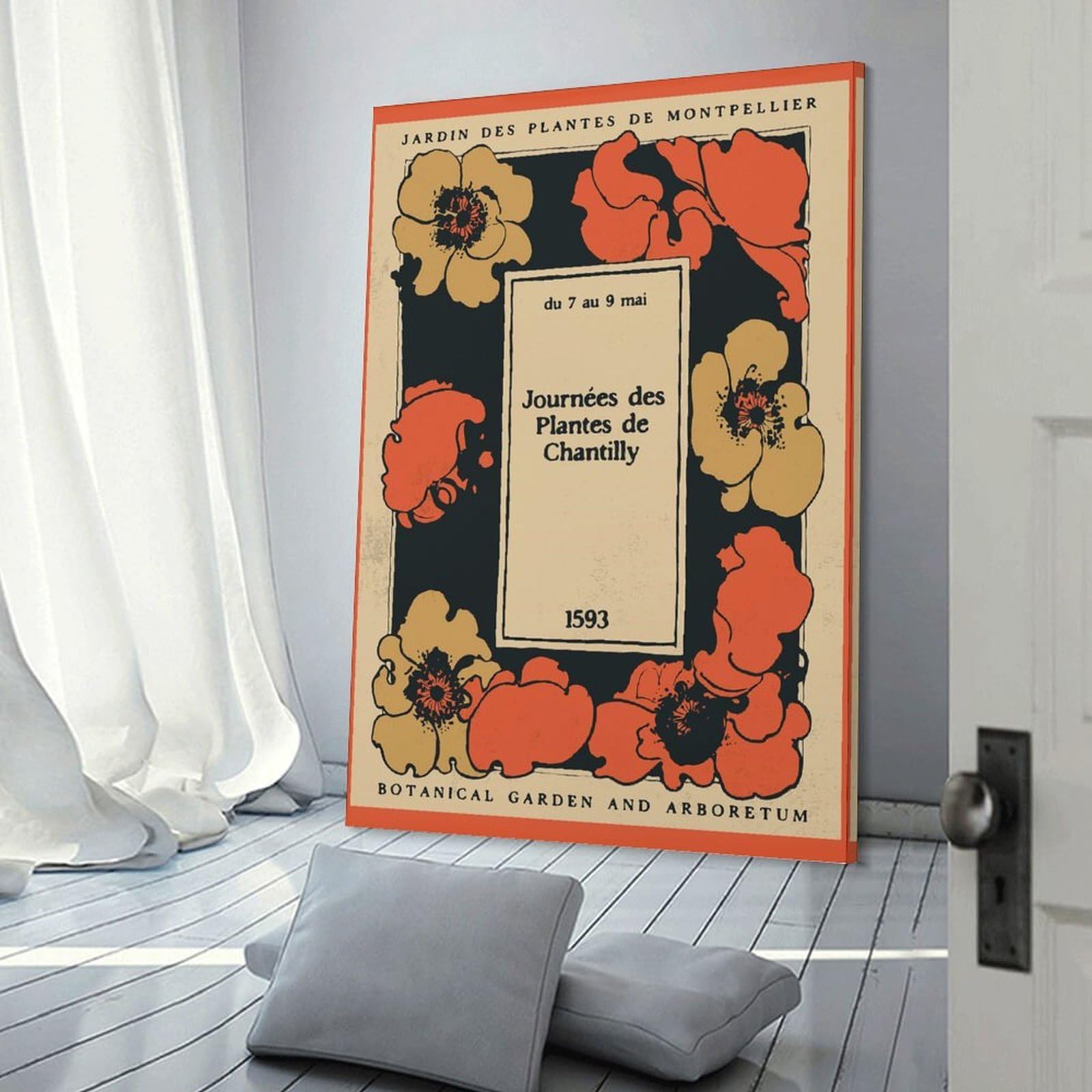 Junmoney Montpellier Botanical Gard Decorative Canvas Print, 24x36inch(60x90cm), for Hallway, Entryway Or Landing, Home Artwork for First Impressions