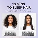 Wavytalk Ionic Hair Straightener and Brush 2 in 1 Burning Protection Ceramic Hair Straightener Brush with LED Display for Home Salon Double Voltage (100-240 V gallery image