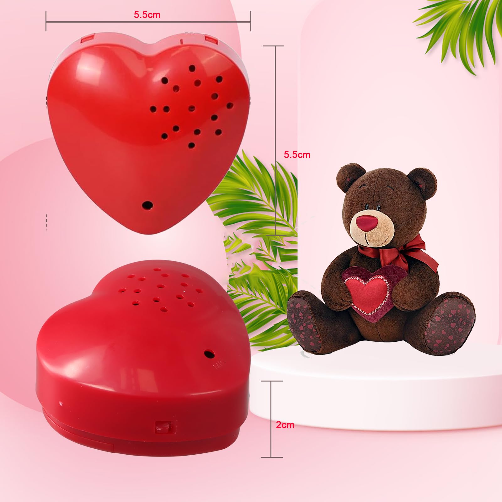 Heart Shaped Mini Voice Recorder 30 Seconds - Image 2
