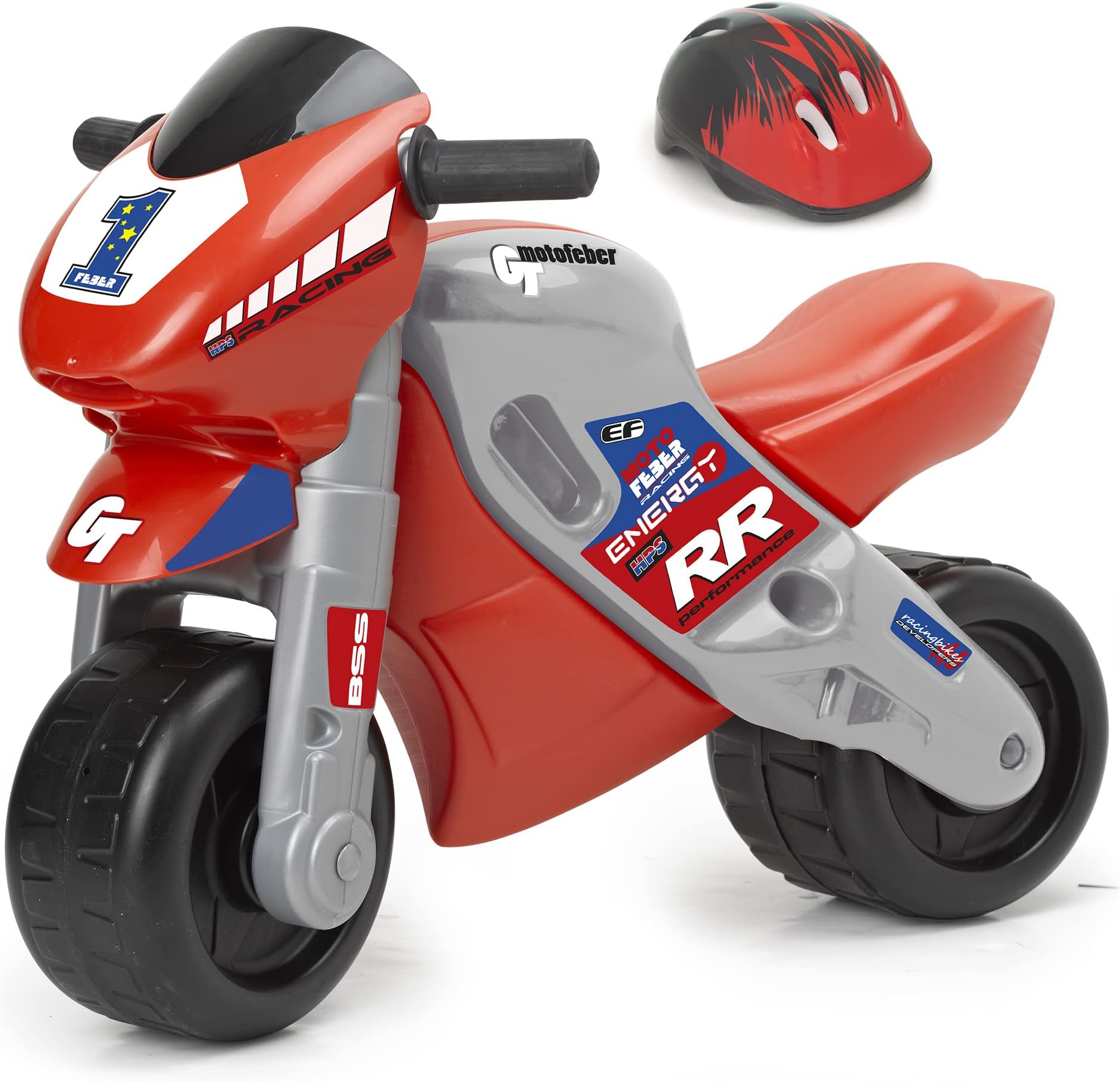 Motofeber 2 Racing Red, balance bike, foot-to-floor, ride-on (Famosa Toys 800008171)