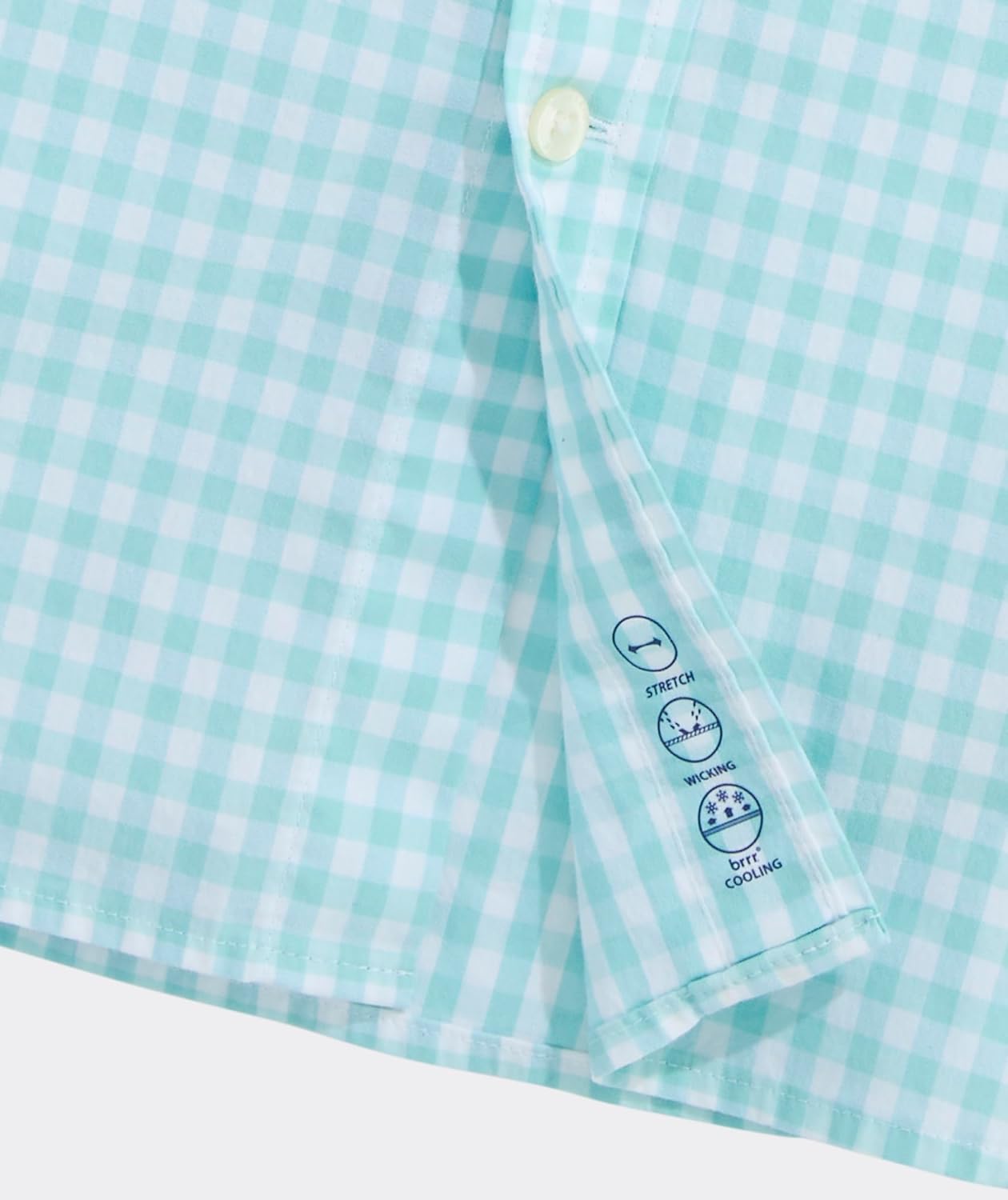 vineyard vines Men's Skysail Gingham Performance Cotton Shirt