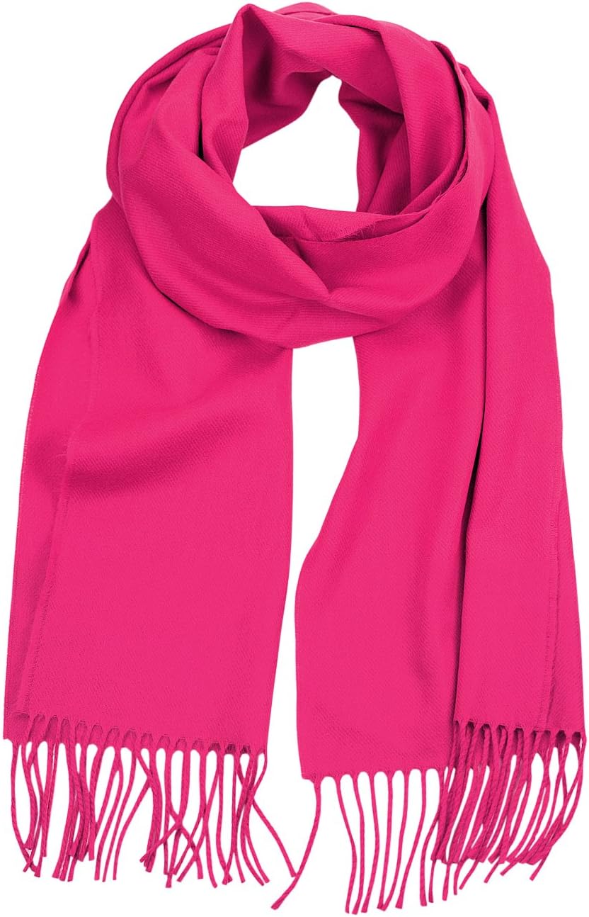 D&Y Unisex Premium Super Soft Plaid Scarf, Classic Tartan Winter Scarf with Fringe, Silky Touch Acrylic