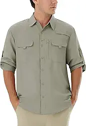 Camisas masculinas de pesca com proteção solar FPS 50+, UV, leve, secagem rápida, botões para trabalho, caminhadas, safári