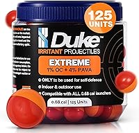 Vista 9 de Duke Extreme Non-Lethal 68 Caliber Projectiles OC Spray Balls, Pepper Spray Self Defense Balls, Pepper Spray Balls, 68 Caliber Self Defense Balls