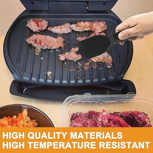 Miniatura 2 de Bandeja de goteo para parrilla y herramienta raspadora de sartén para accesorios de parrilla George Foreman, raspador de plástico para bandeja de